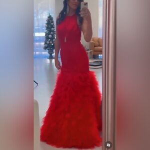 Mac Duggal Red Prom Dress